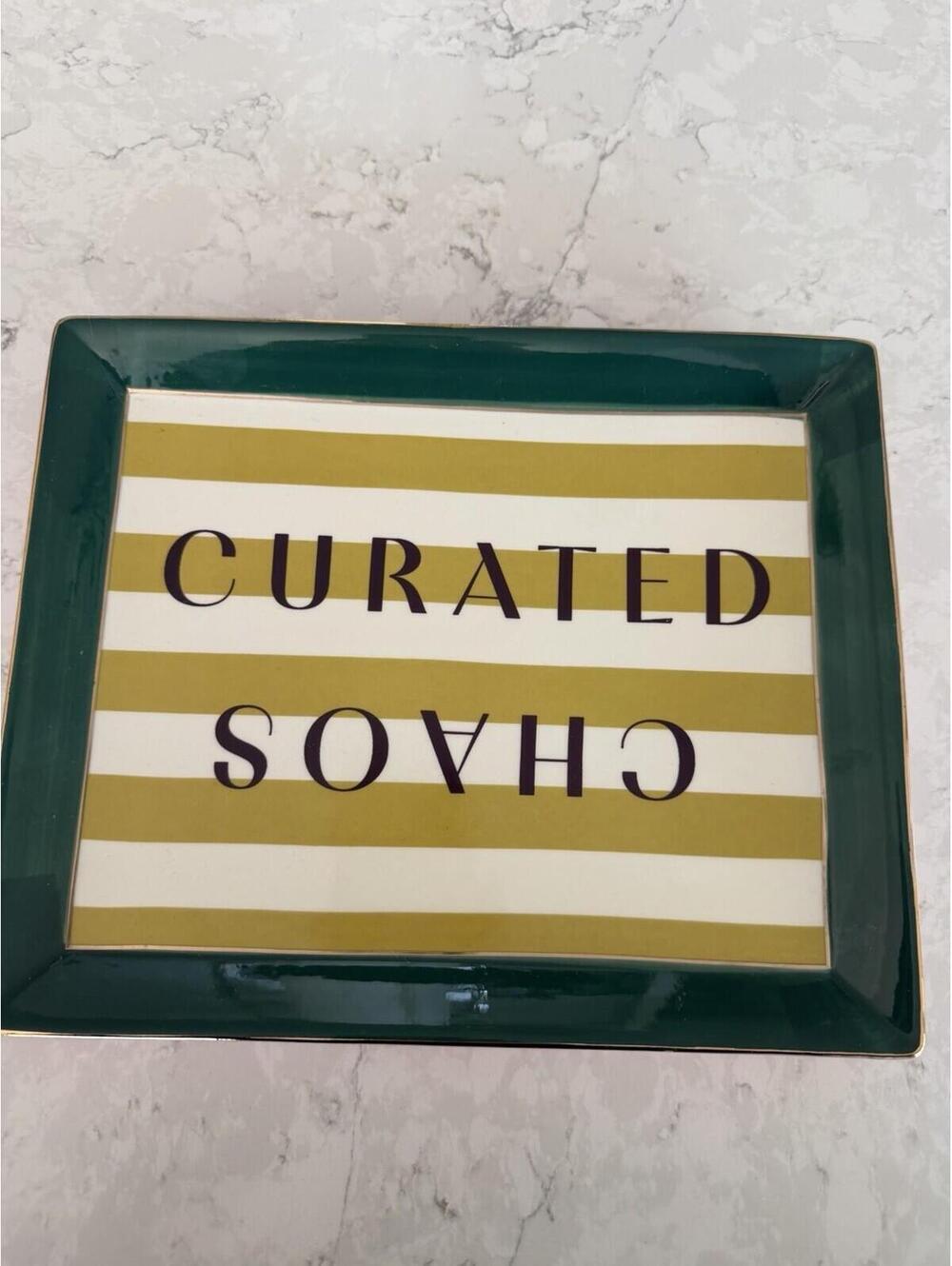 Anthropologie Penny Vanity Trinket Tray Curated Chaos Striped NWT